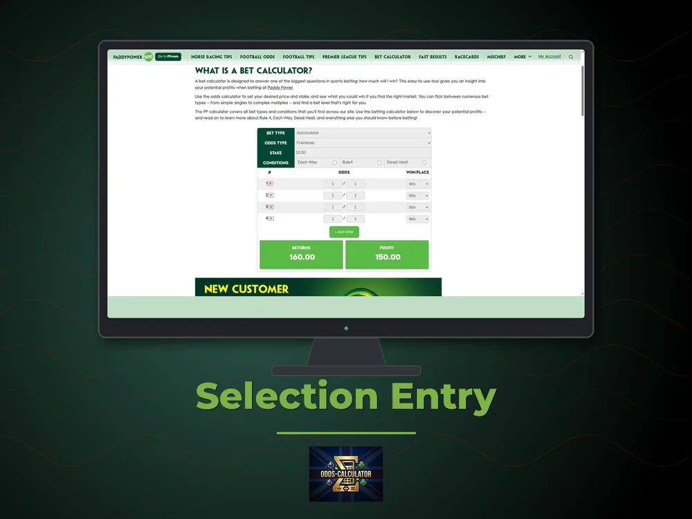 Odds Calculator Uk - Selection Entry