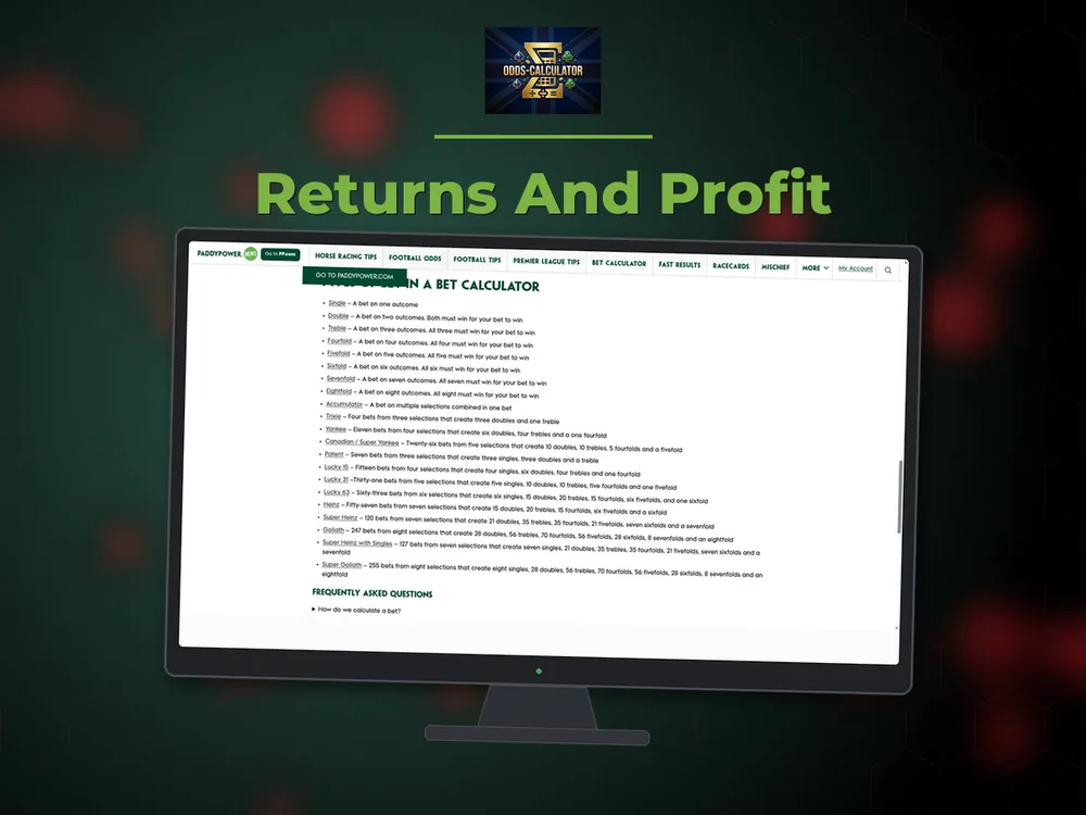 Odds Calculator Uk - Returns And Profit
