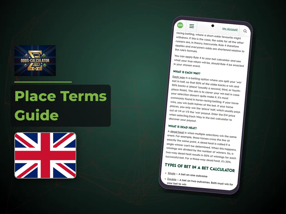Odds Calculator Uk - Place Terms Guide